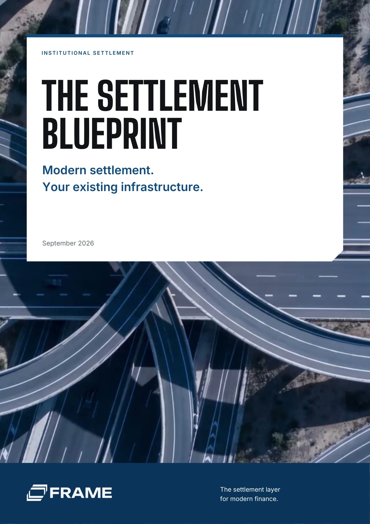 Cover of The Settlement Blueprint, September 2026